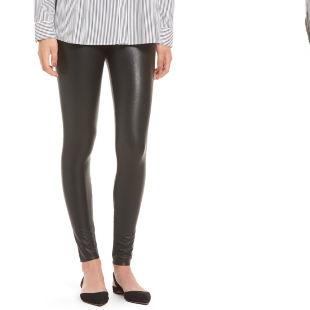 Commando Black Leather Leggings